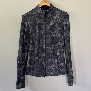 Lululemon Define Jacket *Rulu Sz 8 Incognito Camo‎ HTR Black